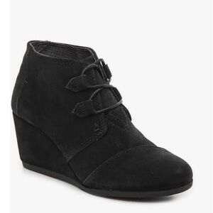 TOMS Wedge Desert Kala Ankle Boot Shoes Suede